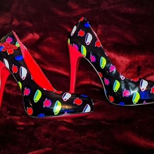 Torrid Acrylicana Heels Teacups & Tulips 9